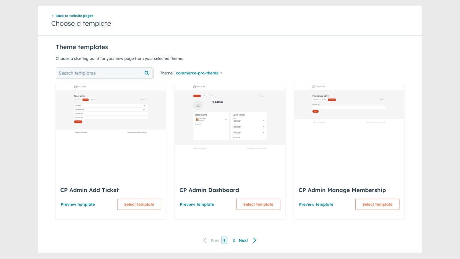 Simple to build. CommercePro website themes for eCommerce pages.